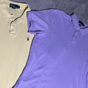 Ralph Lauren Polo Pack in Pale Yellow and Lavender 2-shirts for $50